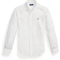 Ralph Lauren pour homme. 710968915505 Chemise Slim Fit en lin blanc (L), Casuel, Fête, Classique, Manche longue