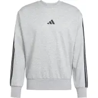Adidas Essentials 3 Stripes Fleece Sweatshirt Gris S Homme