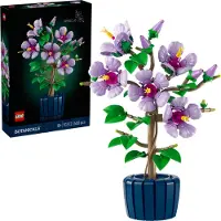 LEGO Botanicals 10372 Hibiscus, Plante Artificielle Avec 4 Fleurs Artificielles Et Vase Constructible, Maquettisme DIY, Cadeau Pour Adultes