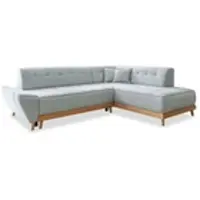 Miuform Dazzling Daisy - Canapé d'angle avec fonction lit et coffre de lit L-FORME DROITE - 253x190cm - Gris clair - Canapé-lit Canapé