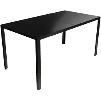 Mojawo Table de jardin Table à manger Table d'extérieur Table en verre Mobilier de jardin 150 x 80 cm