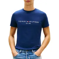 Tommy Hilfiger Logo Short Sleeve T-shirt Bleu M Homme