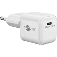 Goobay USB-C PD GaN Schnellladegerät Nano 20 W weiss (20 W, 1 portion), Chargeur USB, Blanc