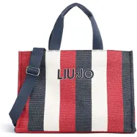 Liu Jo pour femme. 2A6026-T2176 Sac à main rayé bleu marine (OSFA), Casuel, Coton