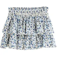 Next Jupe bleu clair / noir / blanc