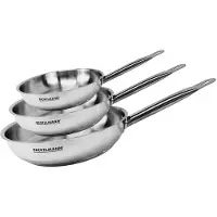 Fackelmann Set de 3 poêles 20 24 et 28 cm en inox Eterna