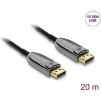 DeLOCK Aktives Optisches Kabel DisplayPort 2.1 8K 60 Hz 40 G (20 m), Câble vidéo, Noir