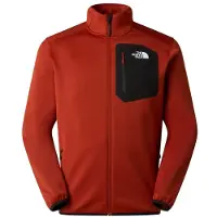 The North Face - Polaire zippée et résistante - M Crest Full Zip Jacket Iron Clay TNF Black pour Homme - Taille L - Rouge