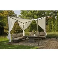Siena Garden Parties latérales pour pavillon Berlino 3x3 m, blanc, set de 2 pièces Housse en polyester, 160g/m² en blanc