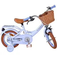 Volare Vélo enfant Ashley - Fille - 12 pouces - Bleu pastel