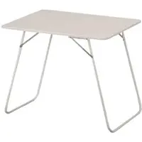Siena Garden MFG Table de camping pliante carrée 60 x 80 cm blanche plastifiée