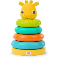 Bright Starts Bright d marre la tour girafe empilage jouet multicolor unisexe 6 mois + jouets d'empilement pour b b et jouets sensoriels pour b b s