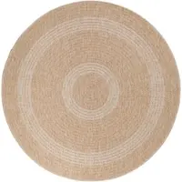 Carpetsale24 Tapis Rond d’Extérieur Imperméable Cuisine Balcon Terrasse Salon Style Naturel Sisal Design Vintage 200 cm rond