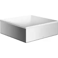 Axor Suite lavabo à poser, rectangulaire, 285x285mm, avec cadre métal, sans trop-plein (285 mm, 285 mm)