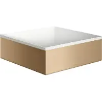Hansgrohe Suite, vasque sur colonne, dimensions 285/285, sans trou de robinet ni trop-plein, finition bronze brossé