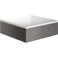 Axor Suite lavabo à poser, rectangulaire, 285x285mm, avec cadre métal, sans trop-plein (285 mm, 285 mm)