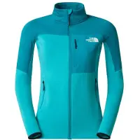 The North Face - Polaire zippée en Polartec Power Grid - W Polartec Powergrid Stormgap Jacket Galactic Blue Deep Teal pour Femme - Taille S - Bleu