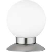 TRIO Lampe de table LED Princess 13 cm gris métallisé
