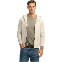 Superdry Classic Essential Full Zip Sweatshirt Beige XL Homme
