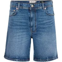 Solid !SDRYAN - Short en jean pour homme, coupe droite, en coton mélangé