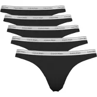 Calvin Klein Strings THONG X5 femmes - Noir - EU L