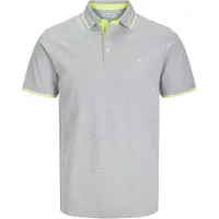 Jack & Jones Essential Paulos Plus Size Short Sleeve Polo Gris 6XL Homme