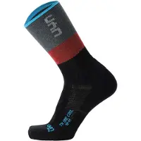 UYN Chaussettes de sport aqua / gris / gris foncé / rouge / noir