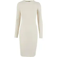 Urban Classics Rib Long Sleeve Long Dress Blanc L Femme