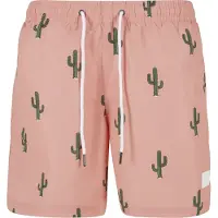 Urban Classics Shorts de bain vert clair / pêche