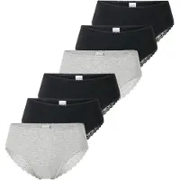 Schiesser Slip gris chiné / noir