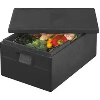 Papstar 15106 Boîte de conservation des aliments Rectangulaire Boîte (e), Boîte de conservation, Noir