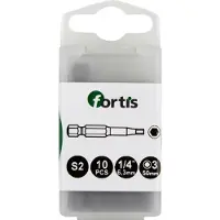 Fortis Embout 1/4' DIN3126 E6,3 Hex 3 x50mm 10pcs.FORTIS (Hexagonal)