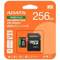 ADATA Carte mémoire - - Speed Plus - 256 Go - microSDXC - UHS-I U3 - Classe 10