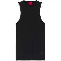 HUGO pour femme. 50539890 Sarepla T-shirt noir (S), Casuel, Coton, Sans manches / bretelles