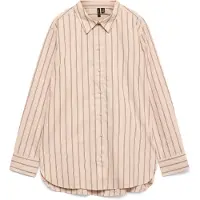 Vero Moda Chemisier rose pastel / bourgogne / blanc