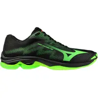 Mizuno Wave Lightning Pro - noir/pomme brillante/orange mandarine, taille : 8,5