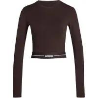 Adidas T-shirt fonctionnel 'Hyperglam' marron / blanc