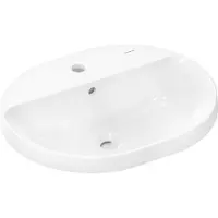 Hansgrohe Xuniva U lavabo encastré, avec trop-plein, 1 trou pour robinet, 550x450mm, blanc (450 mm, 550 mm)