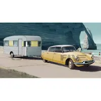 Norev 1/18 181762 Citroen Ds 19 + Caravane Digue Panoramic 1960 Diecast Modelcar-