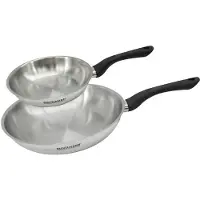 Fackelmann Set 2 poêles 20 et 28 cm en inox Geneva