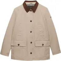 Superdry Estate Cotton Barn Jacket Beige L Femme