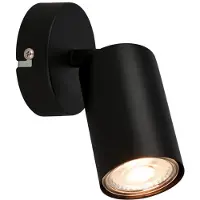 B.K.Licht Applique LED intérieure EEK A, EEK A, orientable, lumière 50.000h, ampoule interchangeable, noir, Ø8 x 15,5 cm