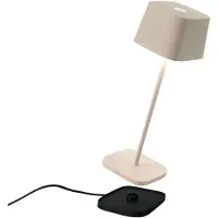 Zafferano Lampe De Table Led Ofelia Pro Sand Rechargeable Et Dimmable - 2200-2700-3000K - Autonomie Maximale 9H
