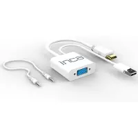 Inca Adaptateur IVTH-01 VGA vers HDMI (+câble USB et audio) (HDMI, VGA, 20 cm), Adaptateur données + vidéo, Blanc