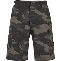 Brandit Short cargo d'été pour homme : Bermuda robuste en coton ripstop camouflage