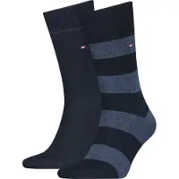Tommy Hilfiger Underwear Chaussettes bleu-gris / noir