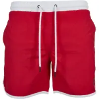 Urban Classics Shorts de bain rouge feu / blanc