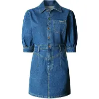 Pepe Jeans pour femme. PL95378494CB Robe en denim Gracie Authentic (S), Bleu, Casuel, Coton