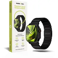 Mobile Origin Titanium Band Modena - black - Apple Watch Ultra 49mm (49 mm, Carbone, Titane), Sangles de montre, Noir