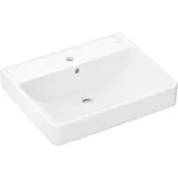 Hansgrohe Xanuia Q lavabo à poser, avec trou pour robinet, avec trop-plein, poli, 600x480mm, blanc (480 mm, 600 mm)